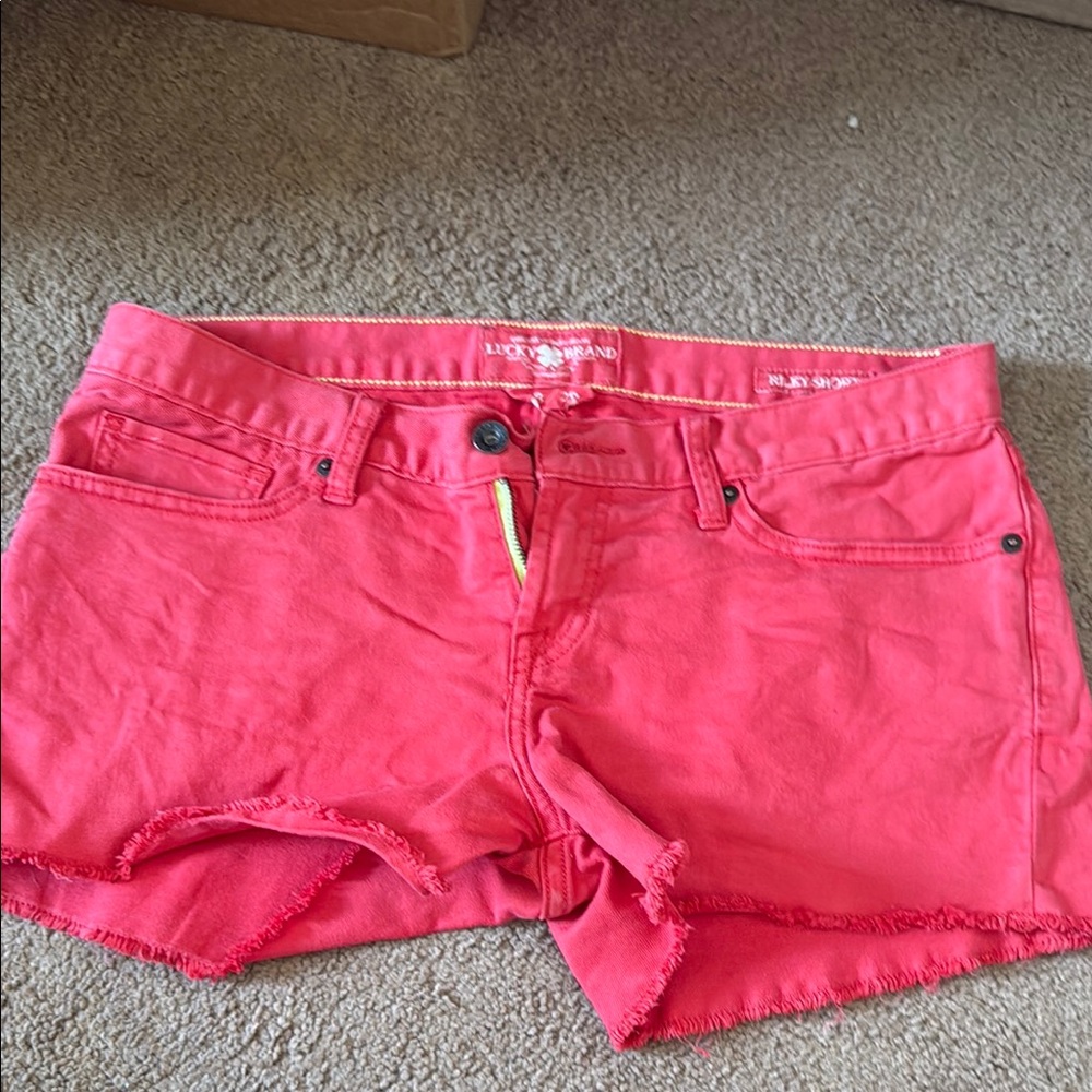 Lucky Brand Riley Women's Red Jean Shorts